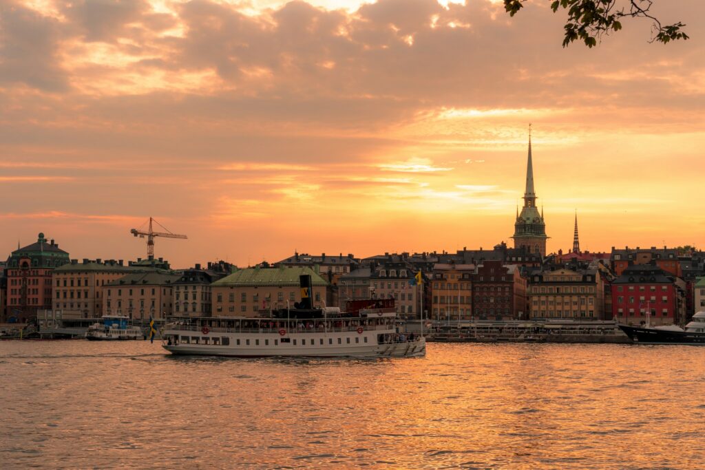 Stockholm at sunset