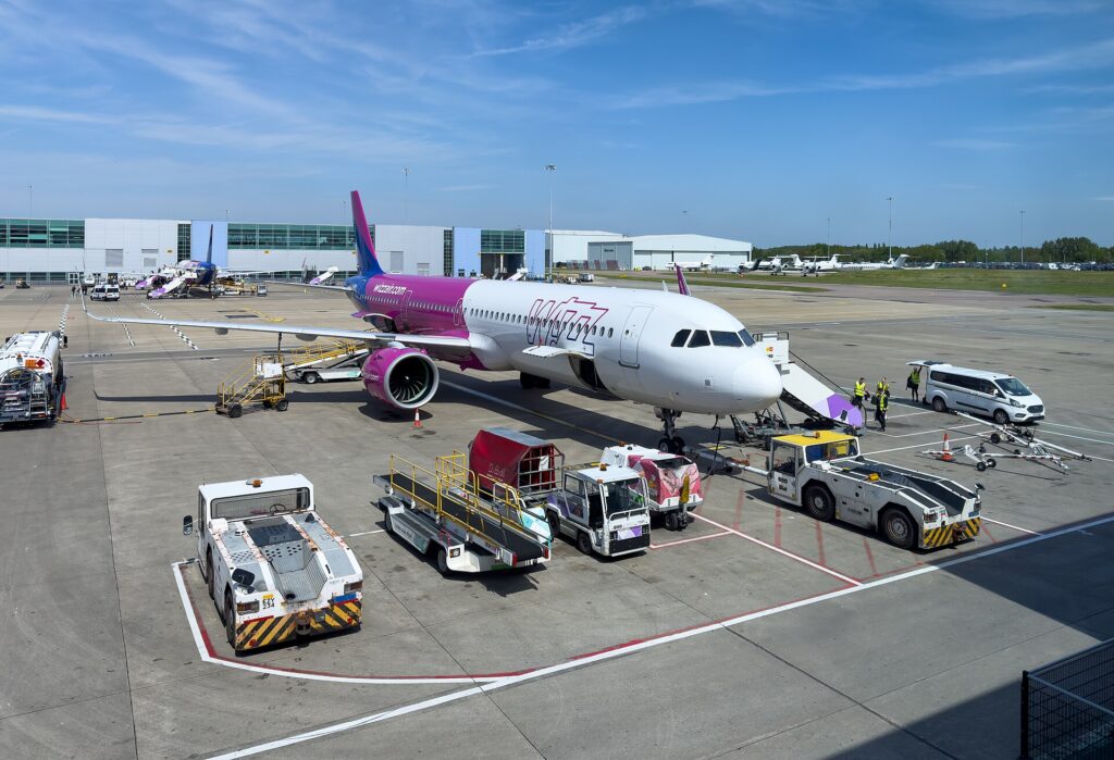 Airbus A321neo aerolinky Wizz Air na letisku